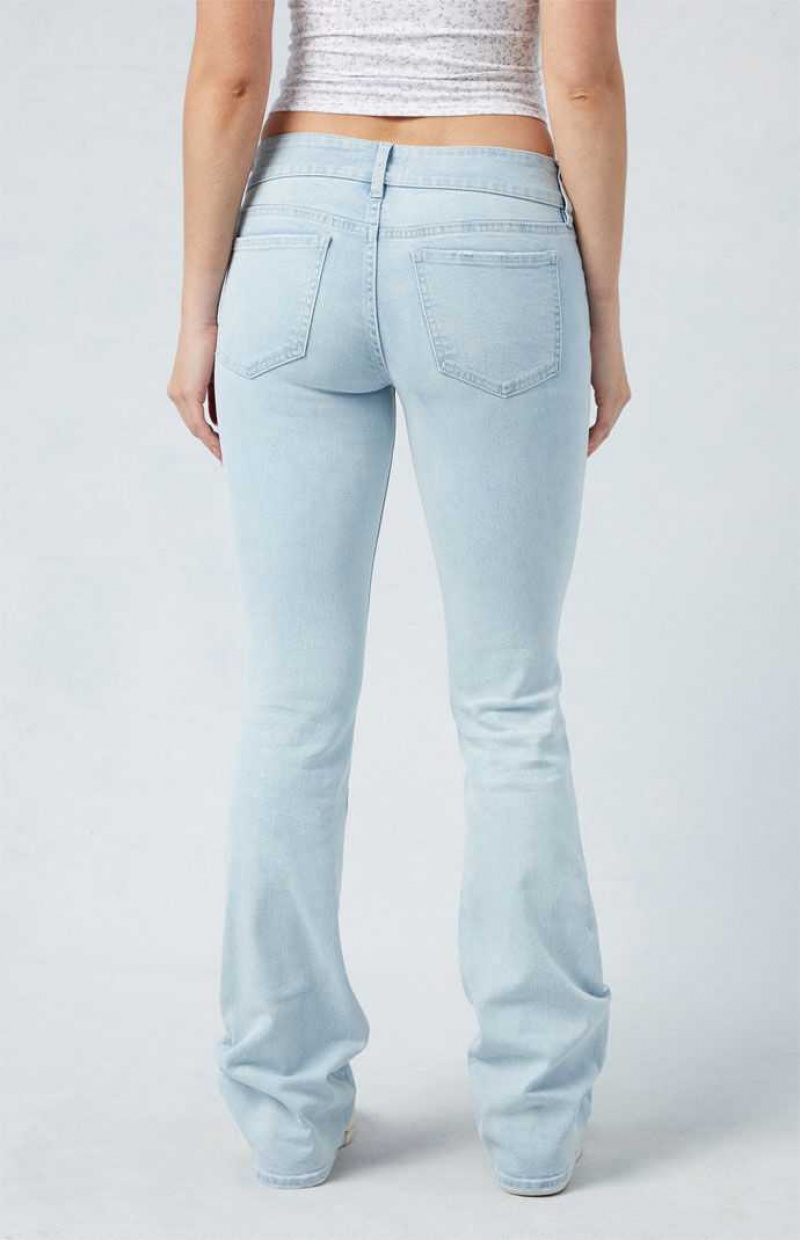 Pantalons PacSun Stretch Light Indigo Low Rise Bootcut Femme Indigo | 710843BQJ