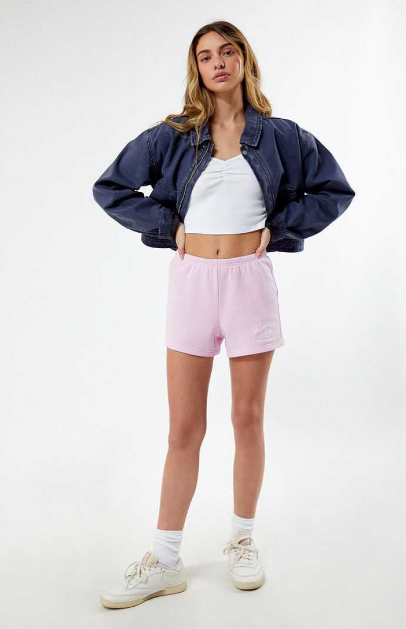 Pantalons PacSun Volleyball Slim Sweat Femme Rose | 580967PUZ