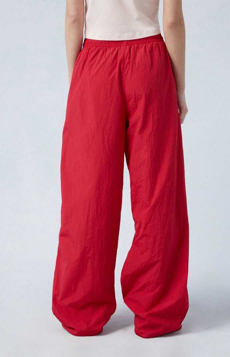 Pantalons PacSun Zip Up Piste Femme Rouge | 401892JEL