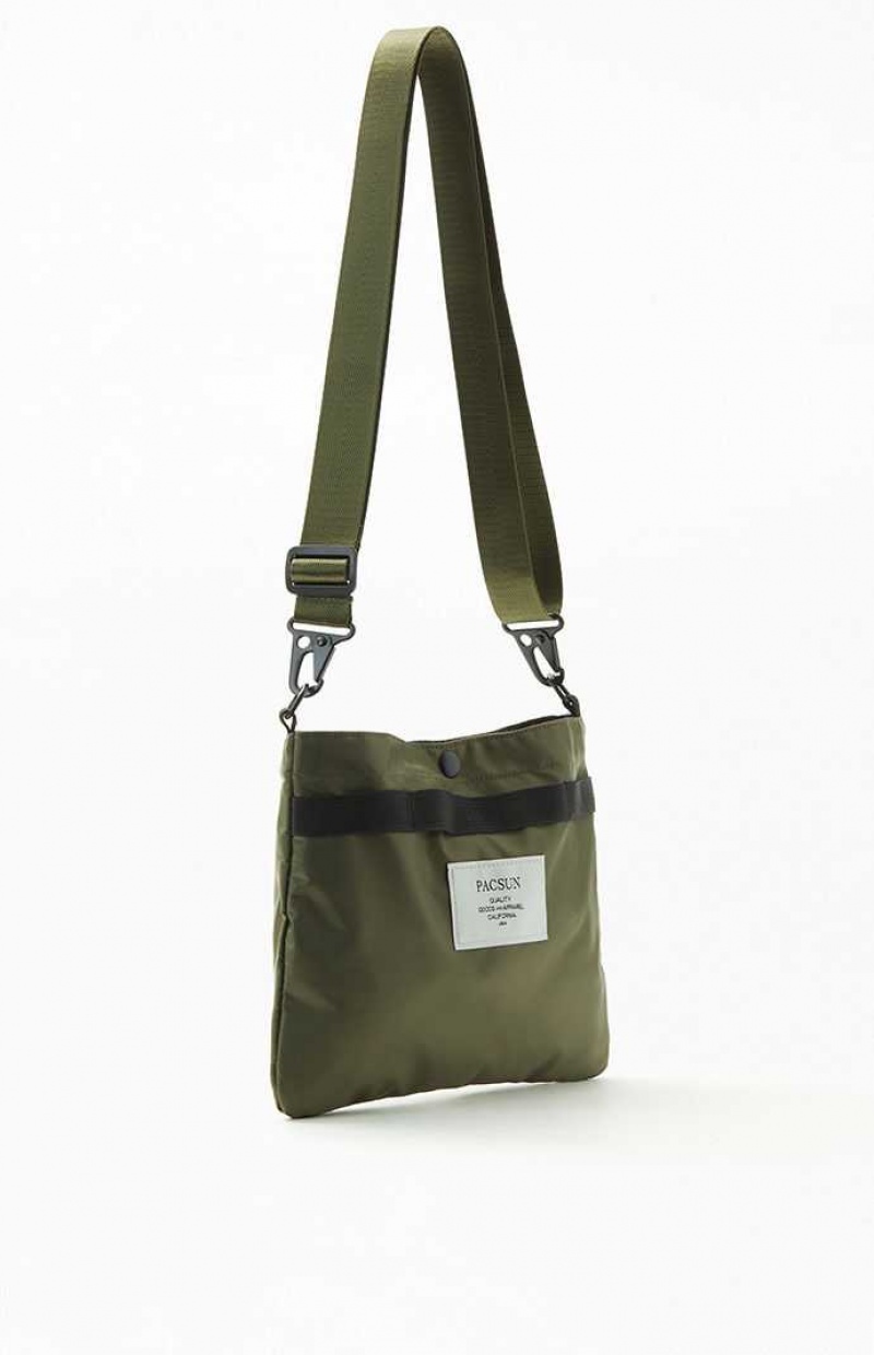 Sac Crossbody PacSun Utility Homme Vert Olive | 425198GBW