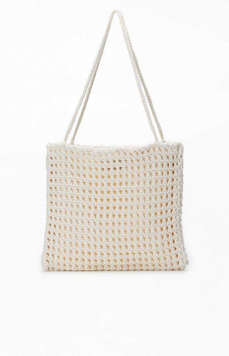 Sac PacSun Crochet Shoulder Femme Blanche | 058249FUW