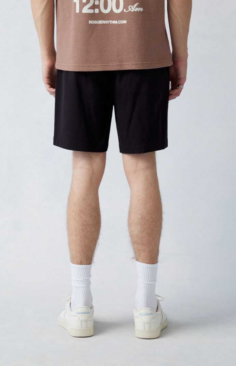 Short PacSun Black Twill Volley Homme Noir | 571098NKH