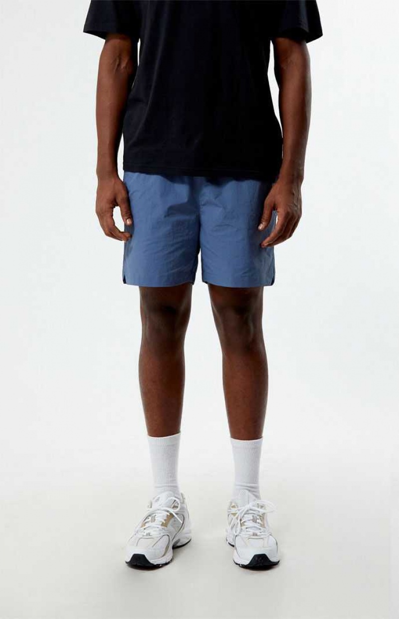 Short PacSun Blue Nylon Homme Bleu | 518429MQR