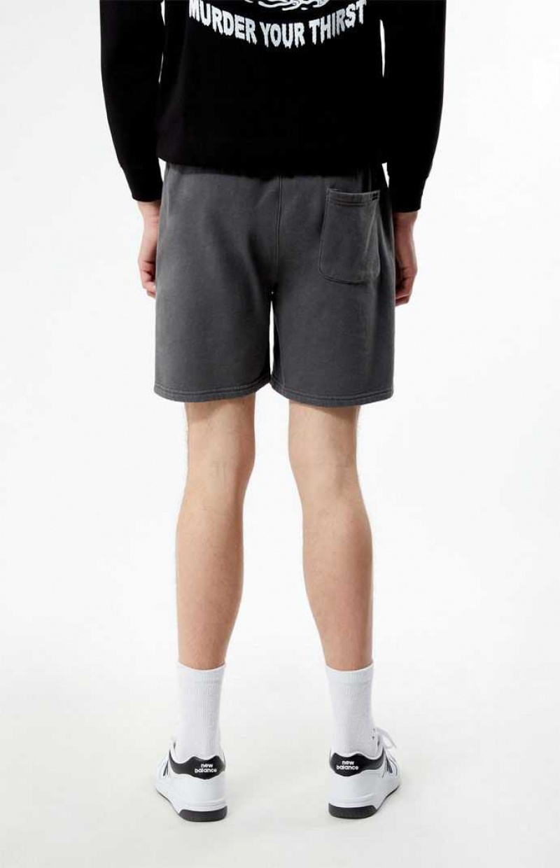 Short PacSun Charcoal Fleece Volley Homme Grise | 308517NGI