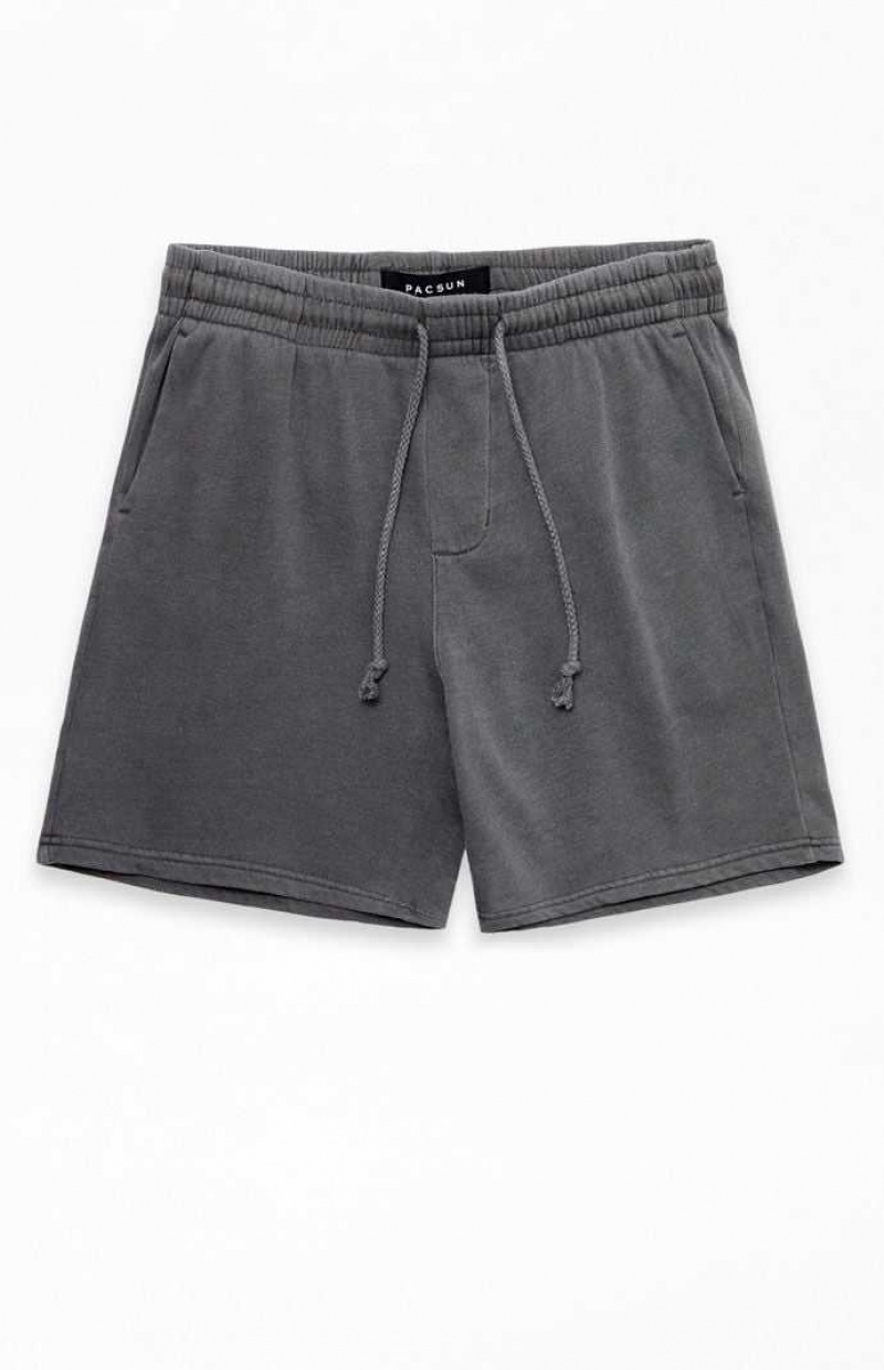 Short PacSun Charcoal Fleece Volley Homme Grise | 308517NGI