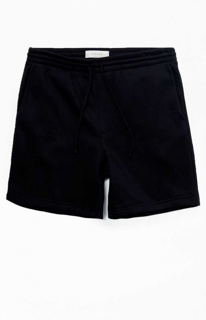 Short PacSun Fleece Black Sweat Homme Noir | 608372VMH