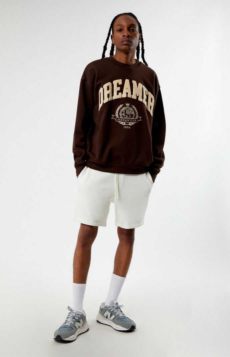 Short PacSun Fleece Cream Sweat Homme Blanche | 639075TAU