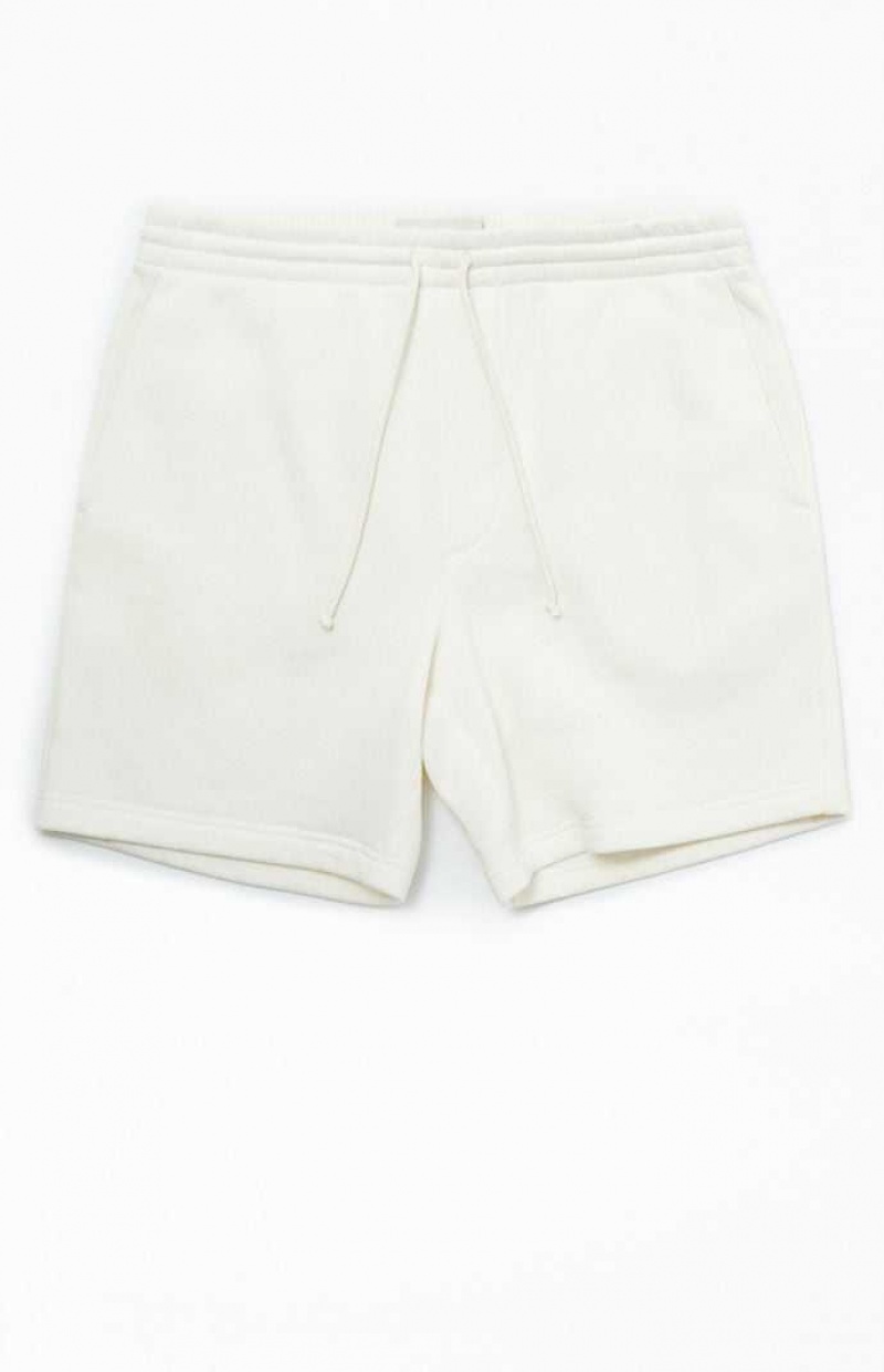 Short PacSun Fleece Cream Sweat Homme Blanche | 639075TAU