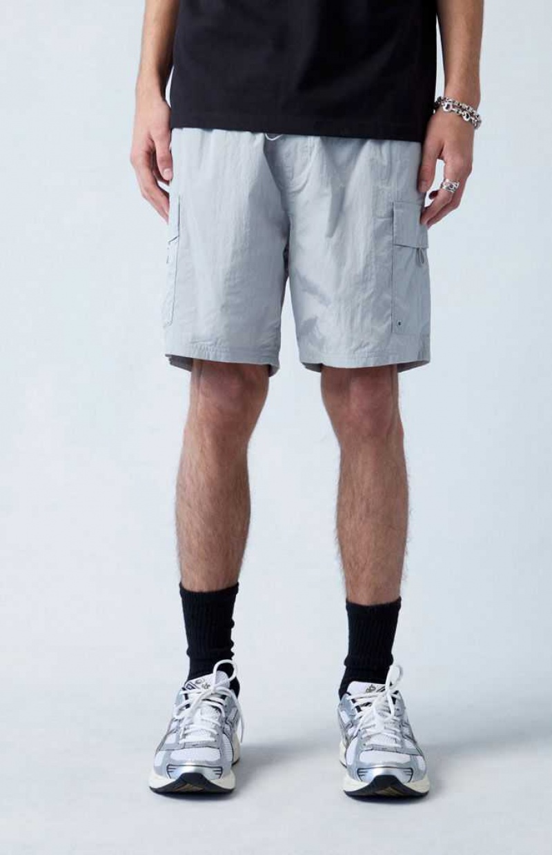 Short PacSun Gray Nylon Cargo Homme Grise | 382614BDS