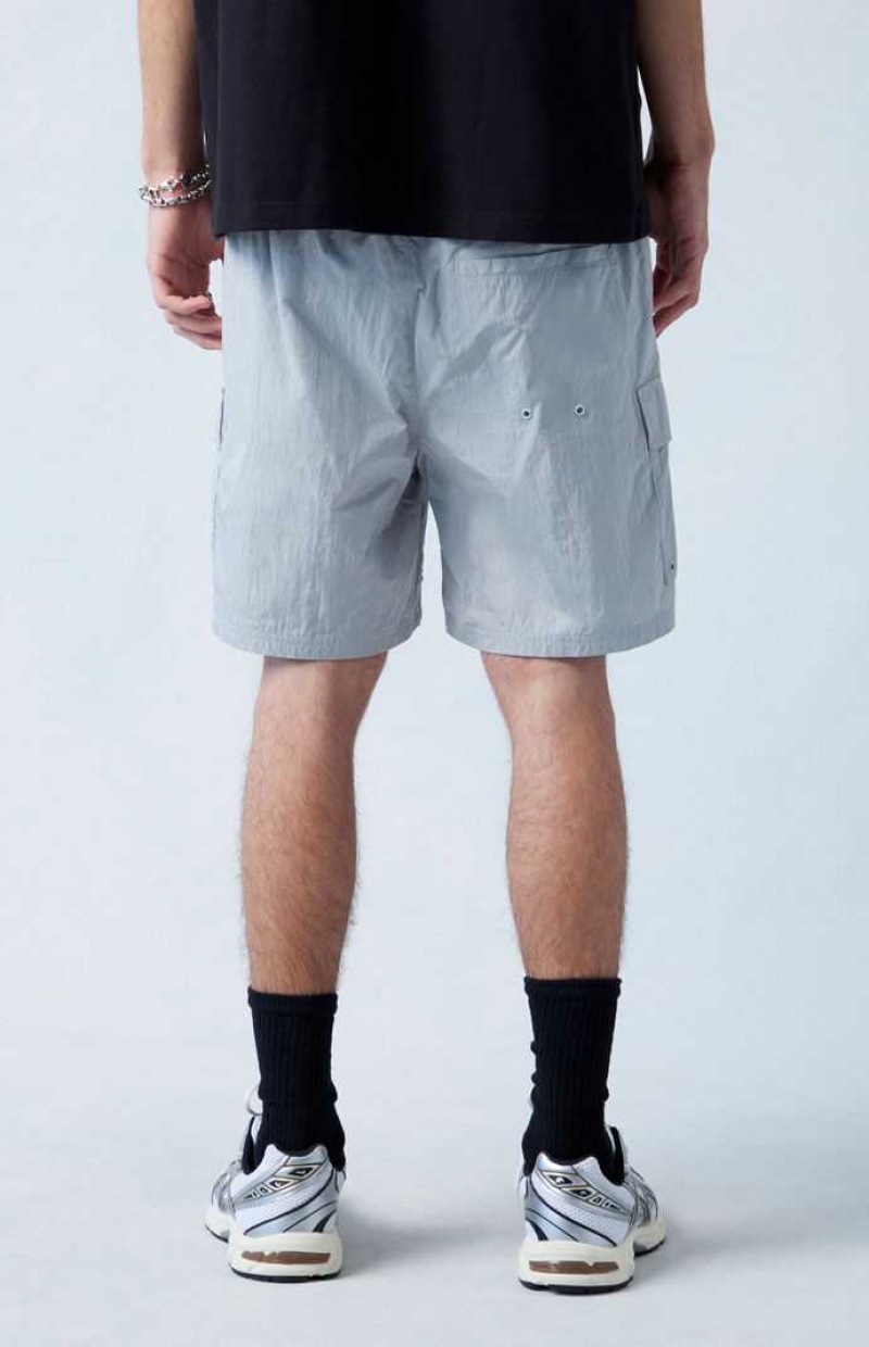 Short PacSun Gray Nylon Cargo Homme Grise | 382614BDS