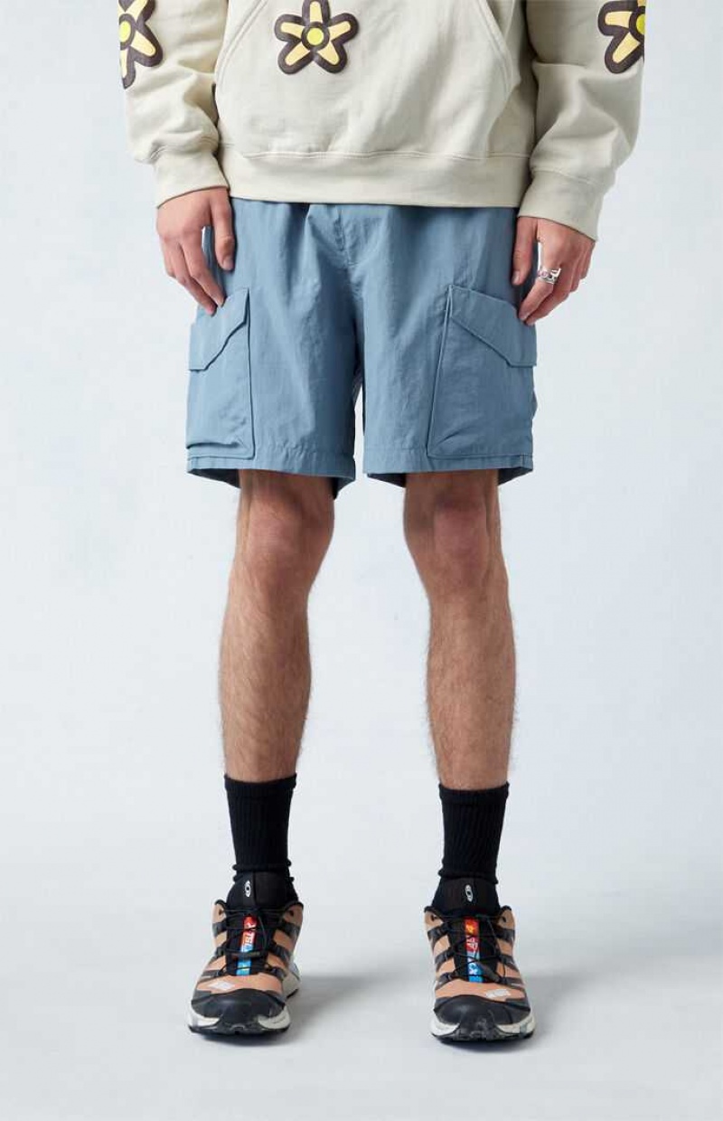 Short PacSun Nylon Blue Cargo Homme Bleu | 790658MAV