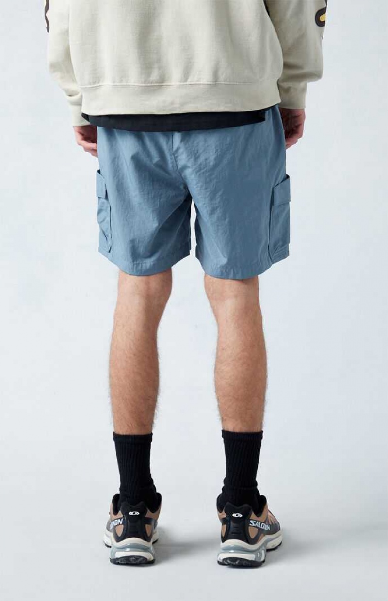 Short PacSun Nylon Blue Cargo Homme Bleu | 790658MAV