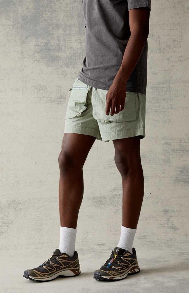 Short PacSun Nylon Sage Volley Homme Vert Olive | 917024DUS