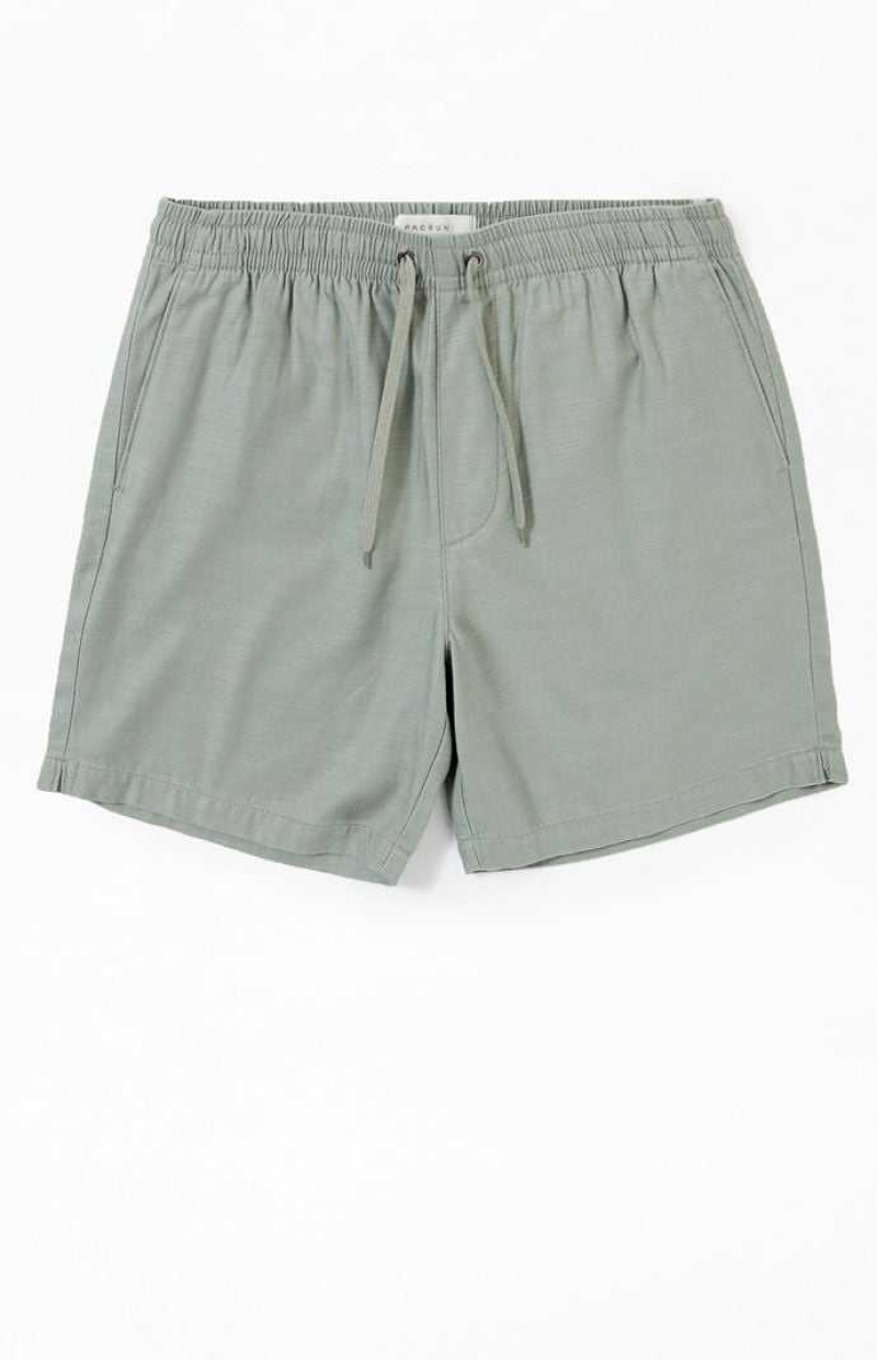 Short PacSun Olive Volley Homme Vert Olive | 487520YDH