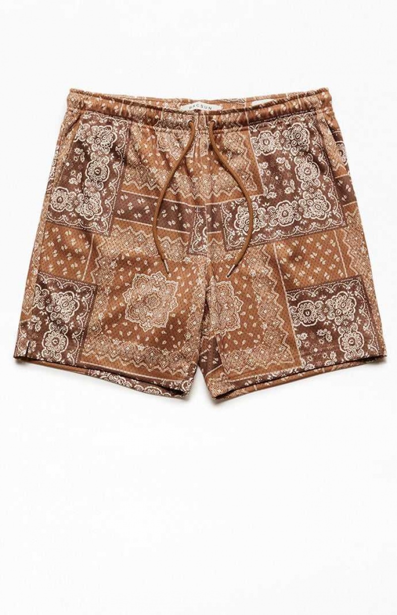 Short PacSun Paisley Mesh Homme | 283704UHJ