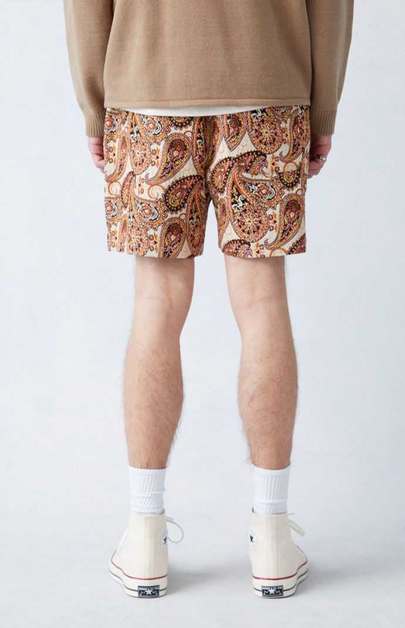 Short PacSun Paisley Tapestry Homme Marron | 927564MWY