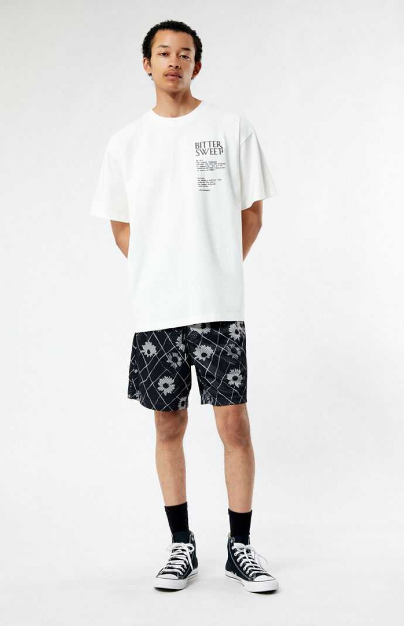 Short PacSun Printed Mesh Basketball Homme Noir | 268143OWK