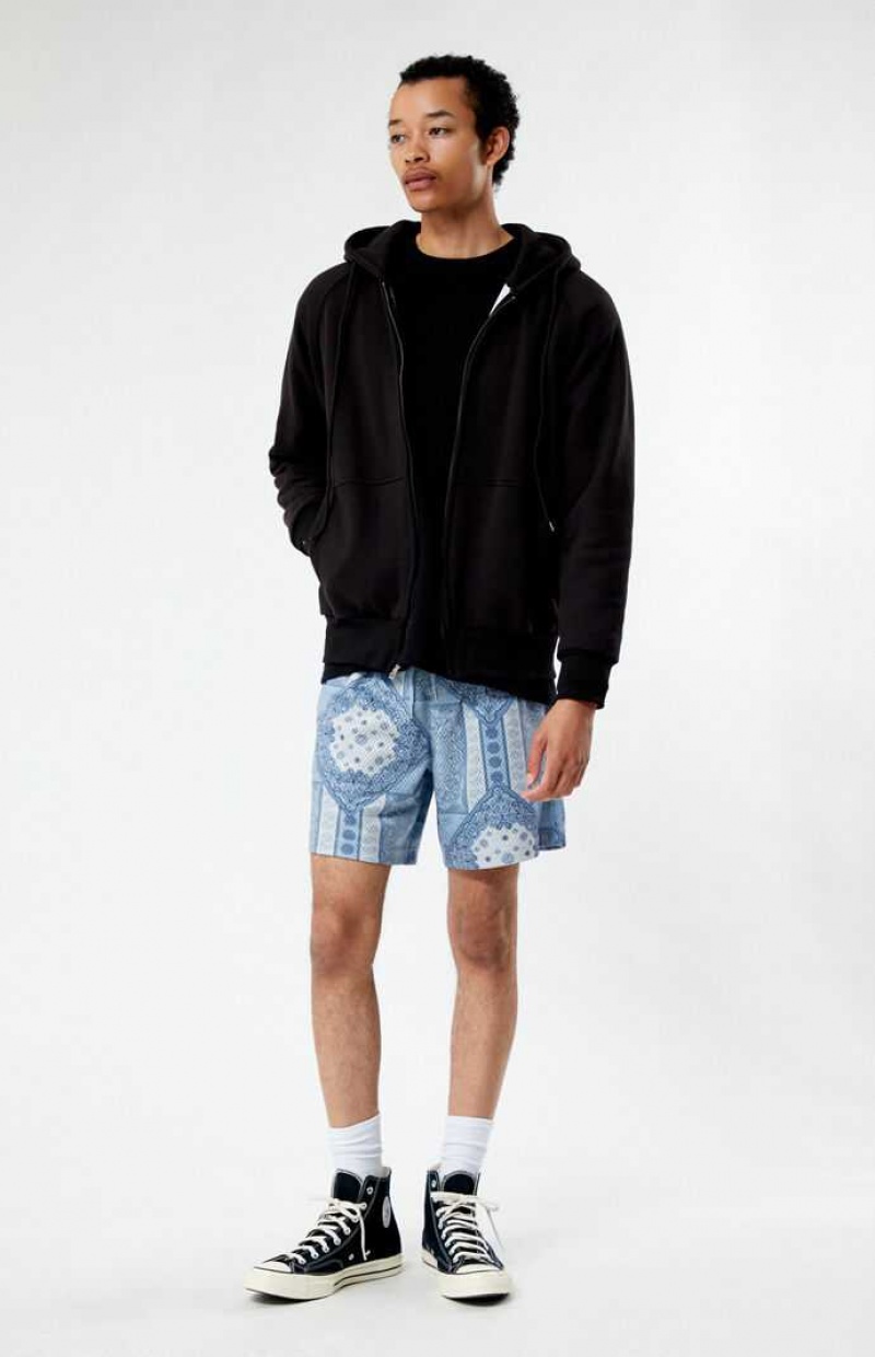 Short PacSun Printed Mesh Basketball Homme Bleu | 651284TYJ