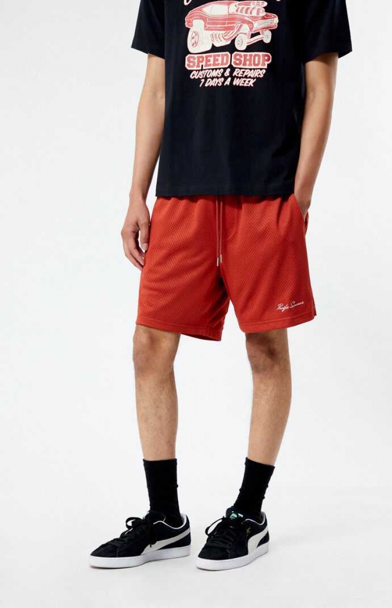 Short PacSun Red Mesh Basketball Homme Rouge | 548960CEK