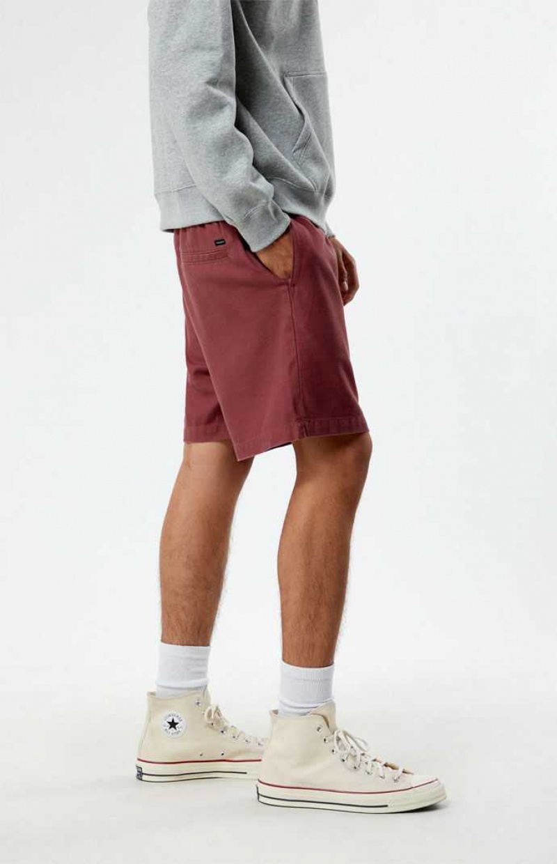 Short PacSun Red Volley Homme Rouge | 971624FCH