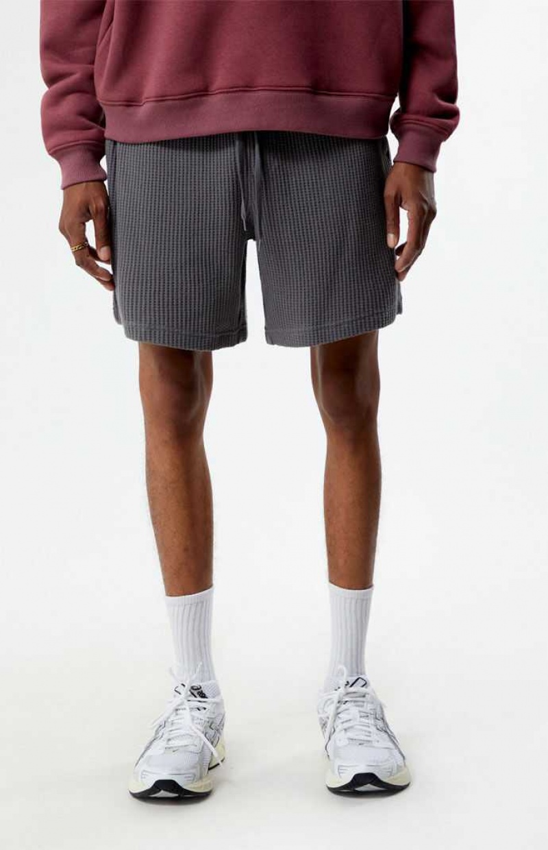 Short PacSun Waffle Knit Volley Homme Grise | 294738DYR