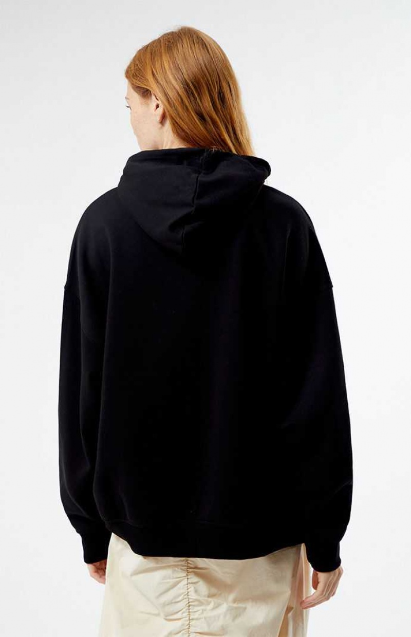 Sweat a Capuche PacSun Abbot Kinney Funnel Neck Femme Noir | 187495LWR