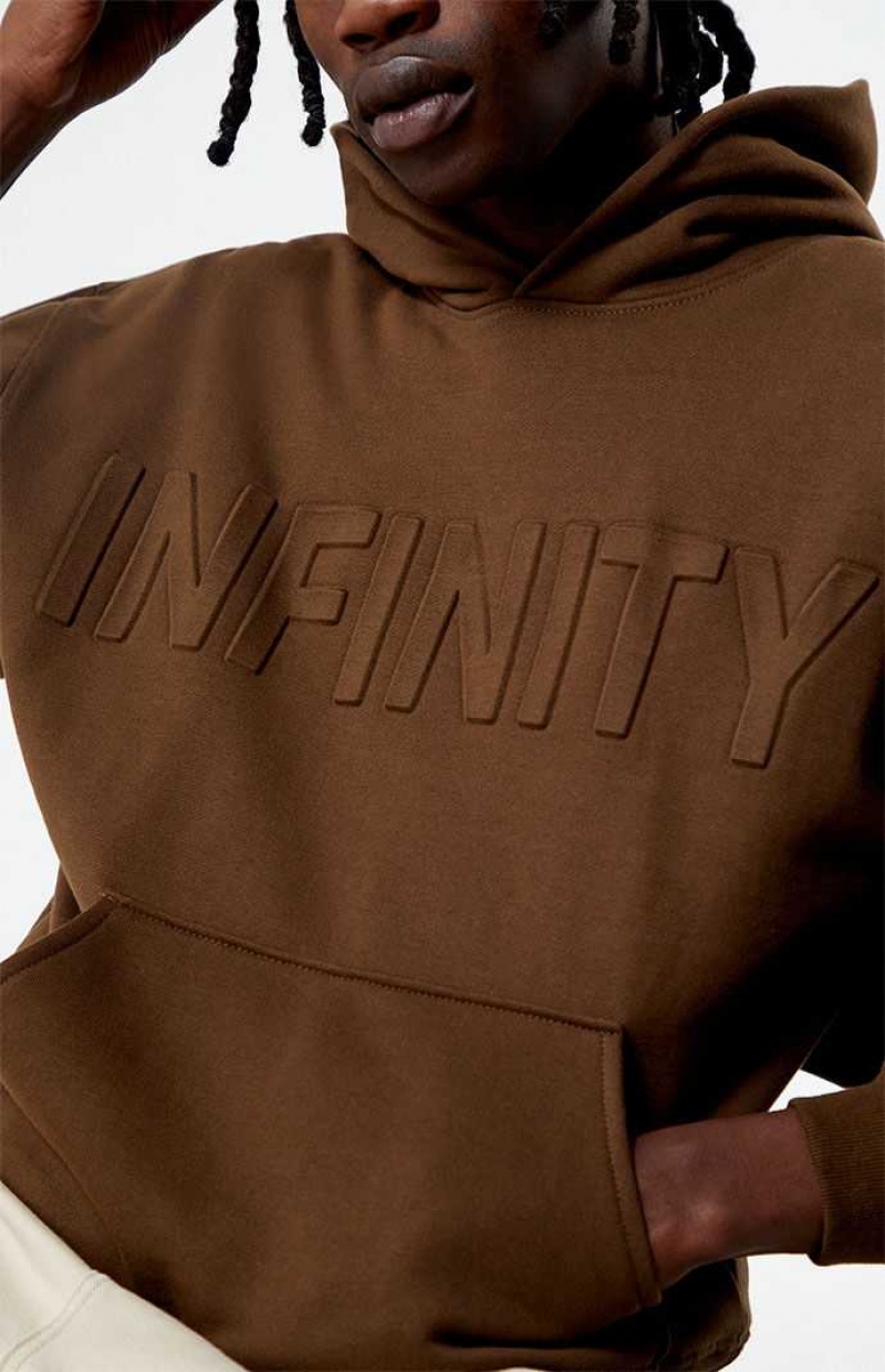 Sweat a Capuche PacSun Embossed Infinity Homme Marron | 326574EVG