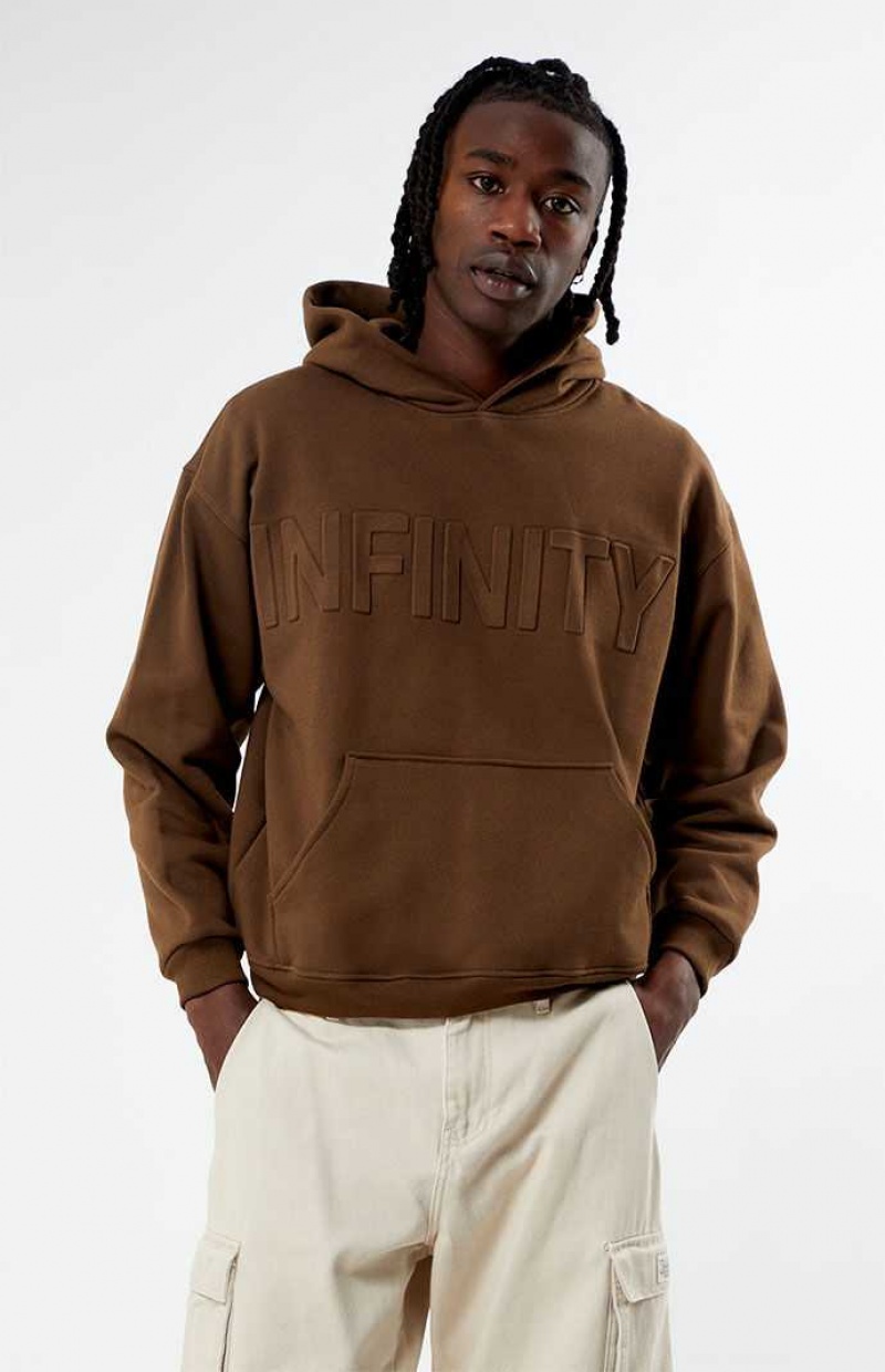 Sweat a Capuche PacSun Embossed Infinity Homme Marron | 326574EVG