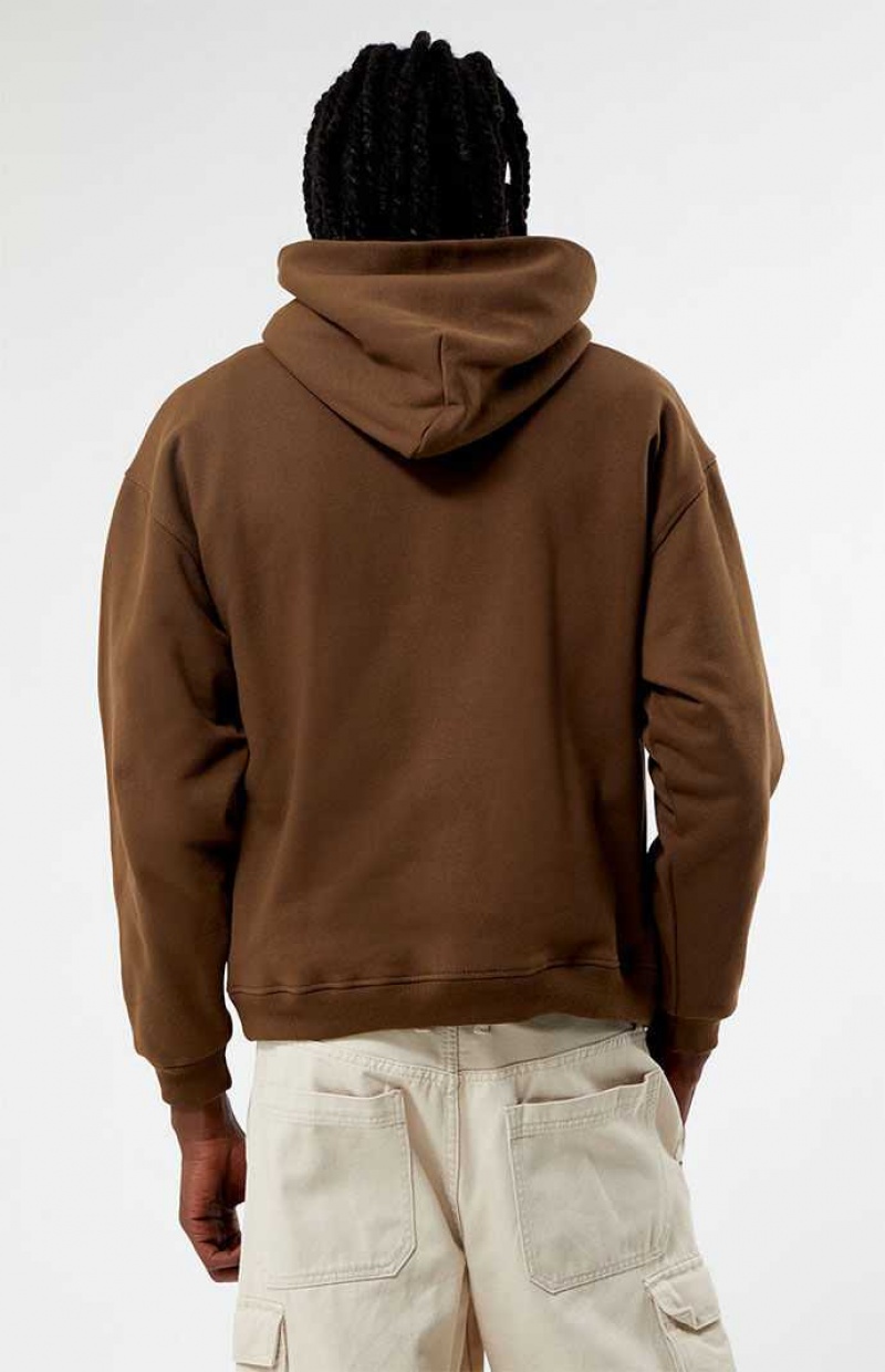 Sweat a Capuche PacSun Embossed Infinity Homme Marron | 326574EVG