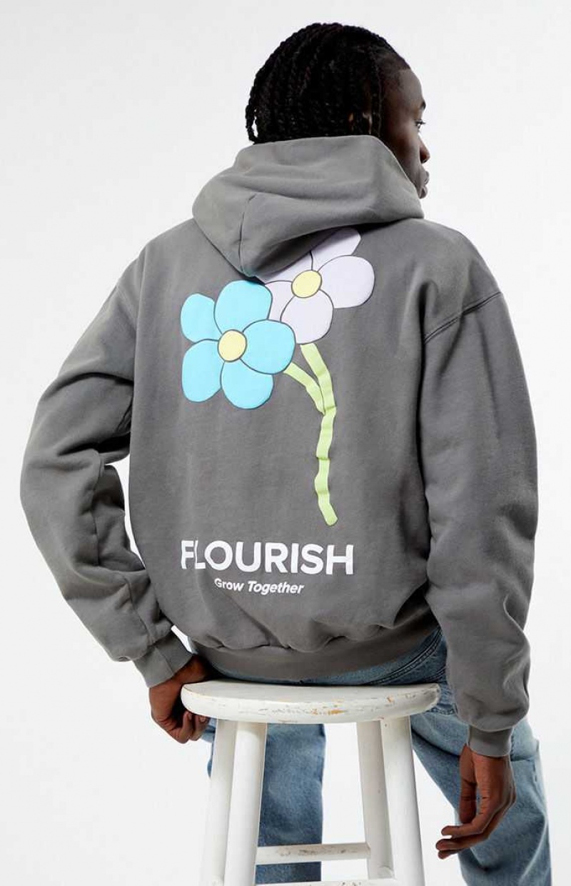 Sweat a Capuche PacSun Flourish Homme Grise | 957834LYF