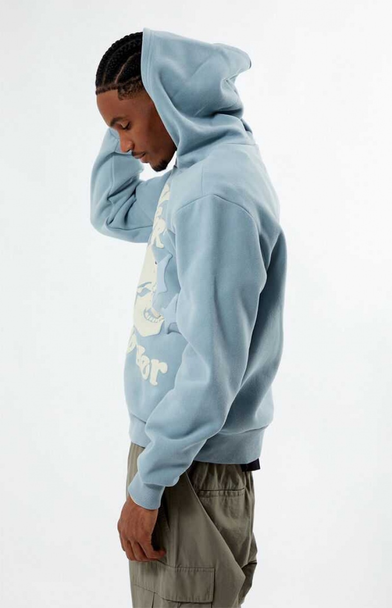 Sweat a Capuche PacSun Forever Puff Homme Grise Bleu | 956784PDJ