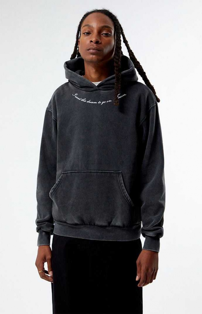 Sweat a Capuche PacSun Forever Script Homme Noir | 469175YNK