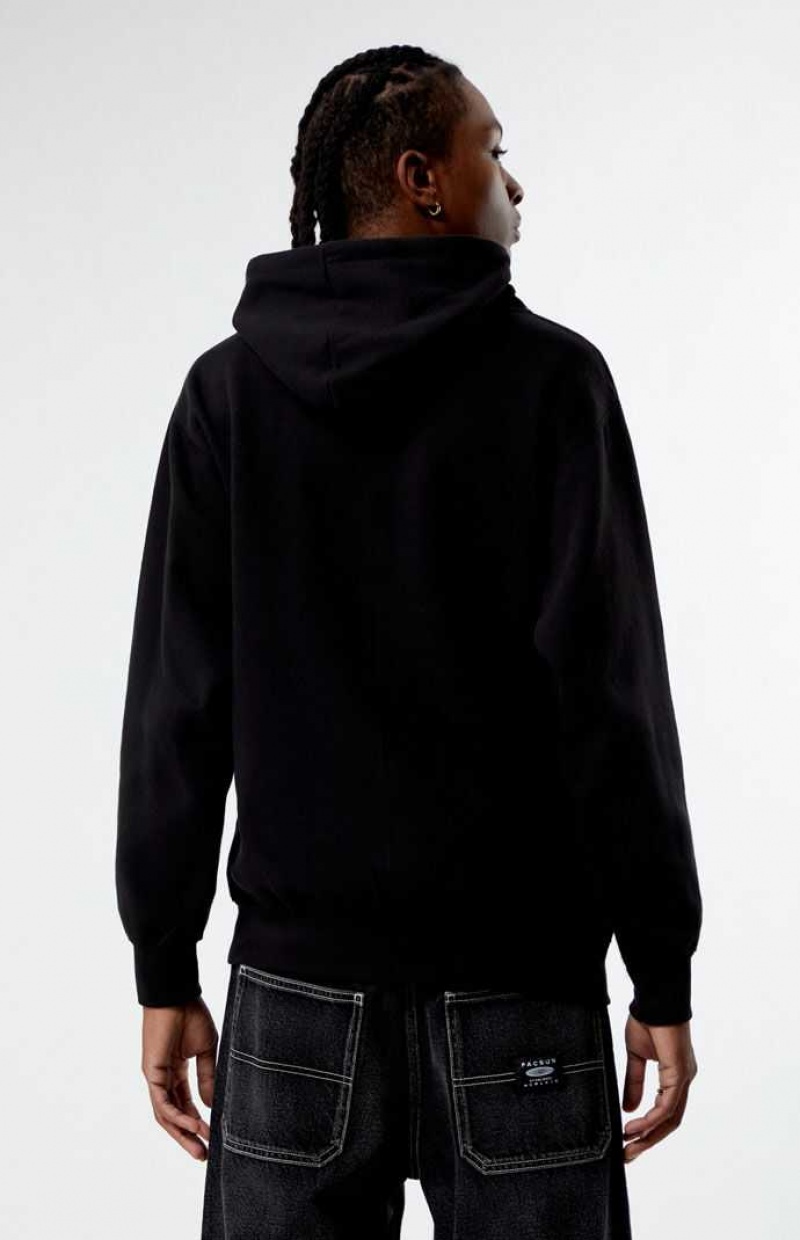 Sweat a Capuche PacSun Hearts & Roses Homme Noir | 204851PDH