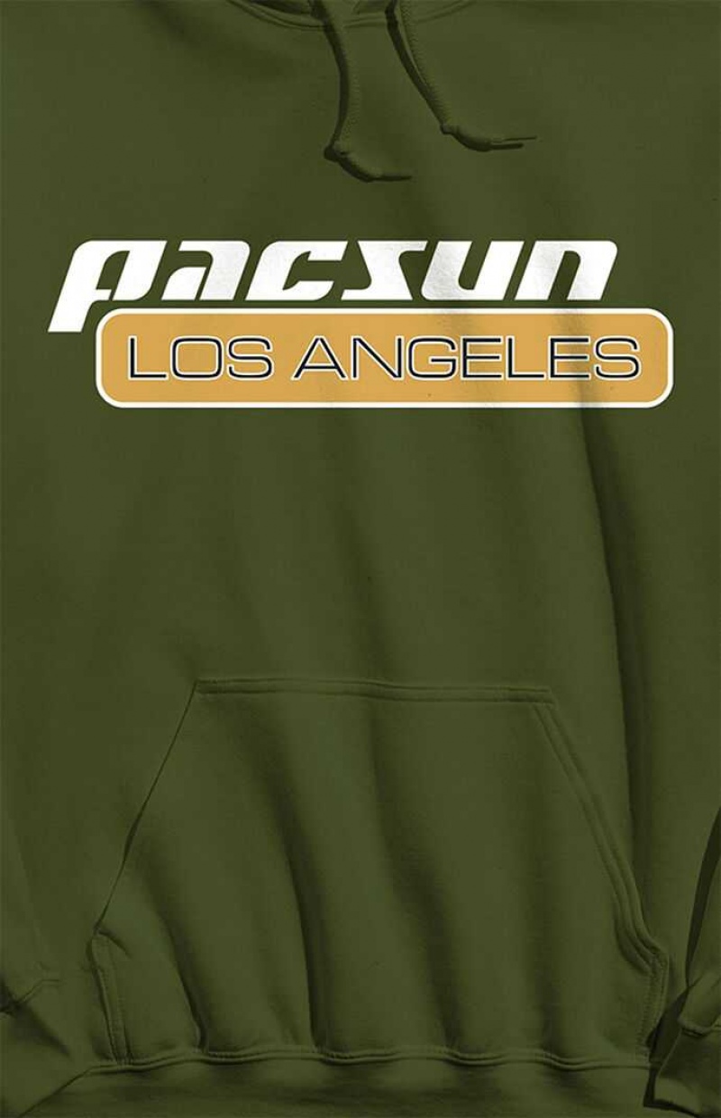 Sweat a Capuche PacSun Los Angeles Homme Vert | 041259UKV