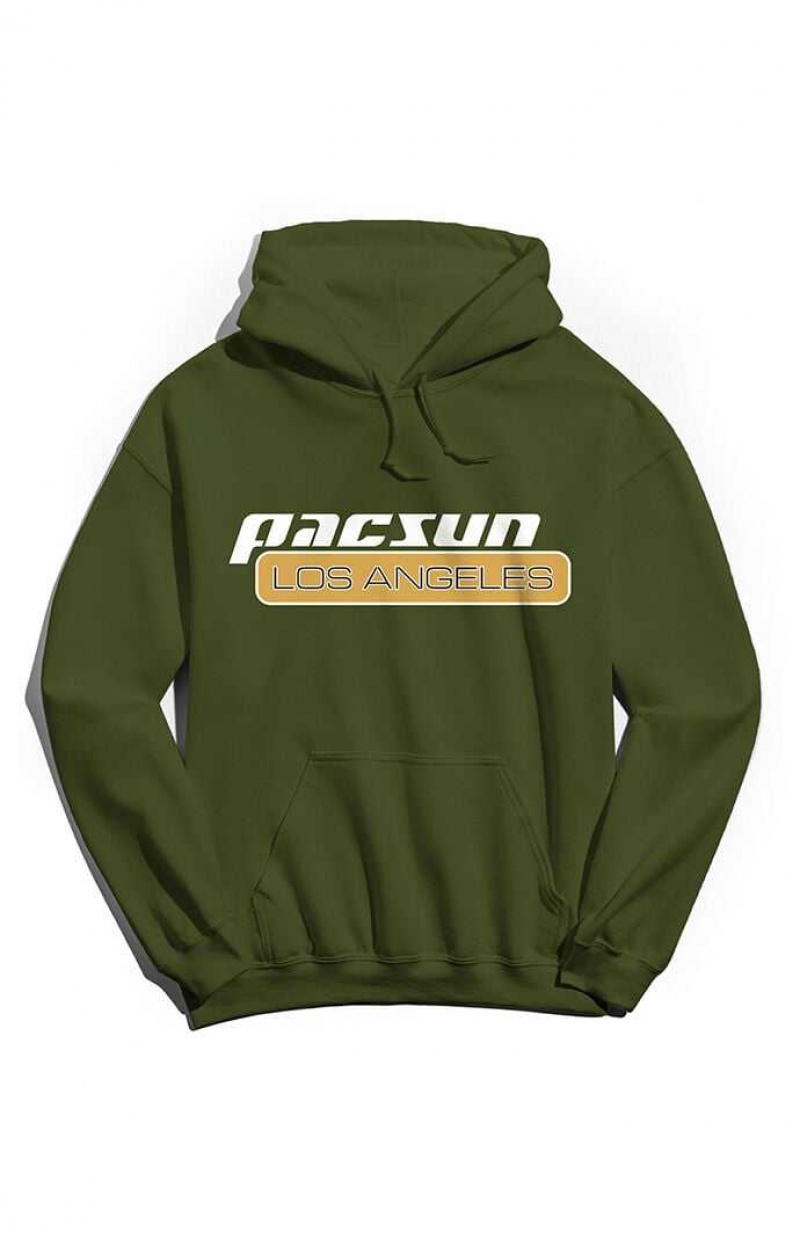 Sweat a Capuche PacSun Los Angeles Homme Vert | 041259UKV