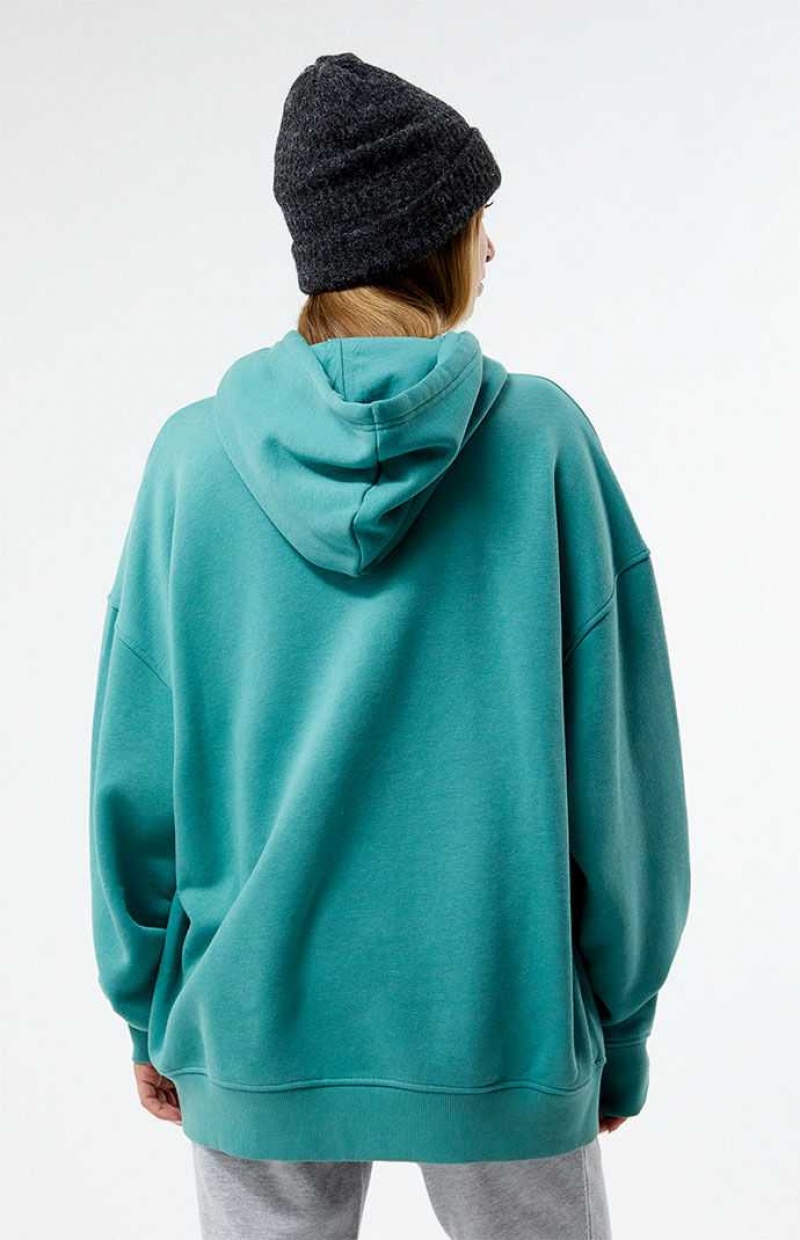 Sweat a Capuche PacSun Mammoth Funnel Neck Femme Vert | 904627RHK