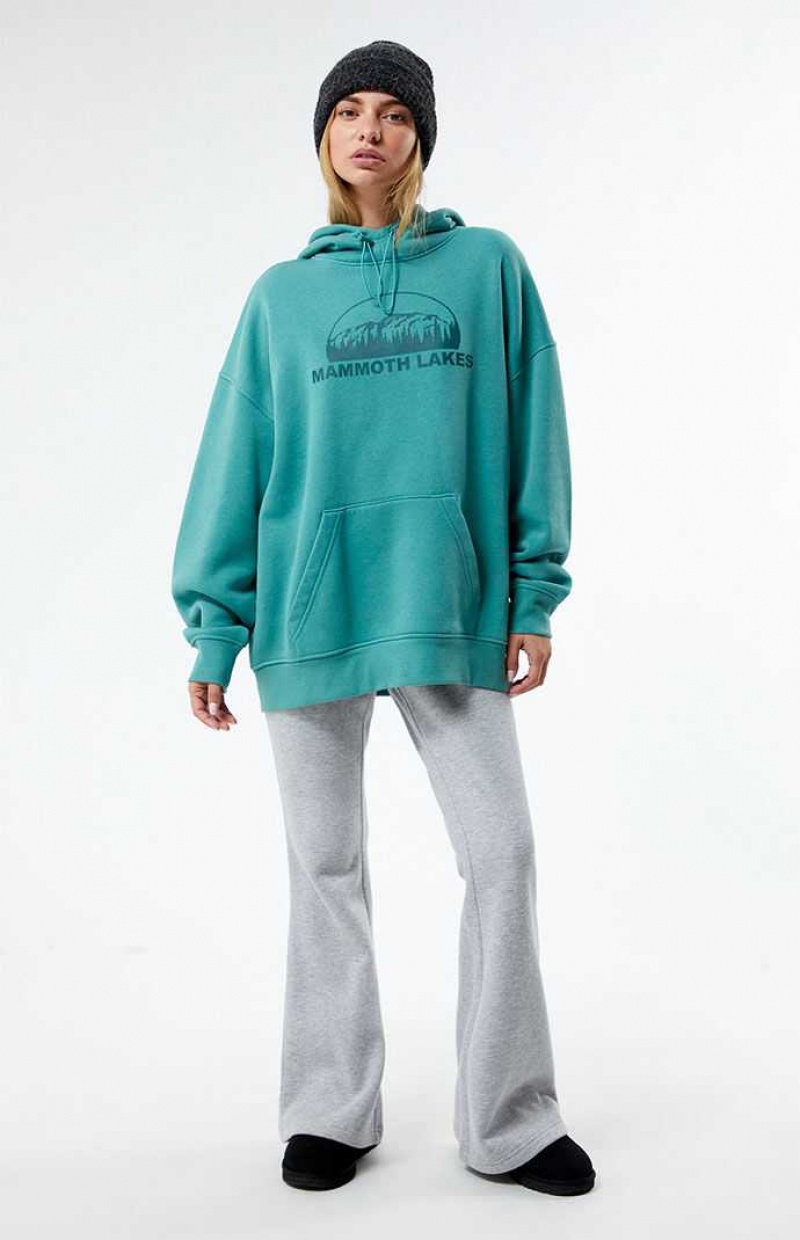 Sweat a Capuche PacSun Mammoth Funnel Neck Femme Vert | 904627RHK