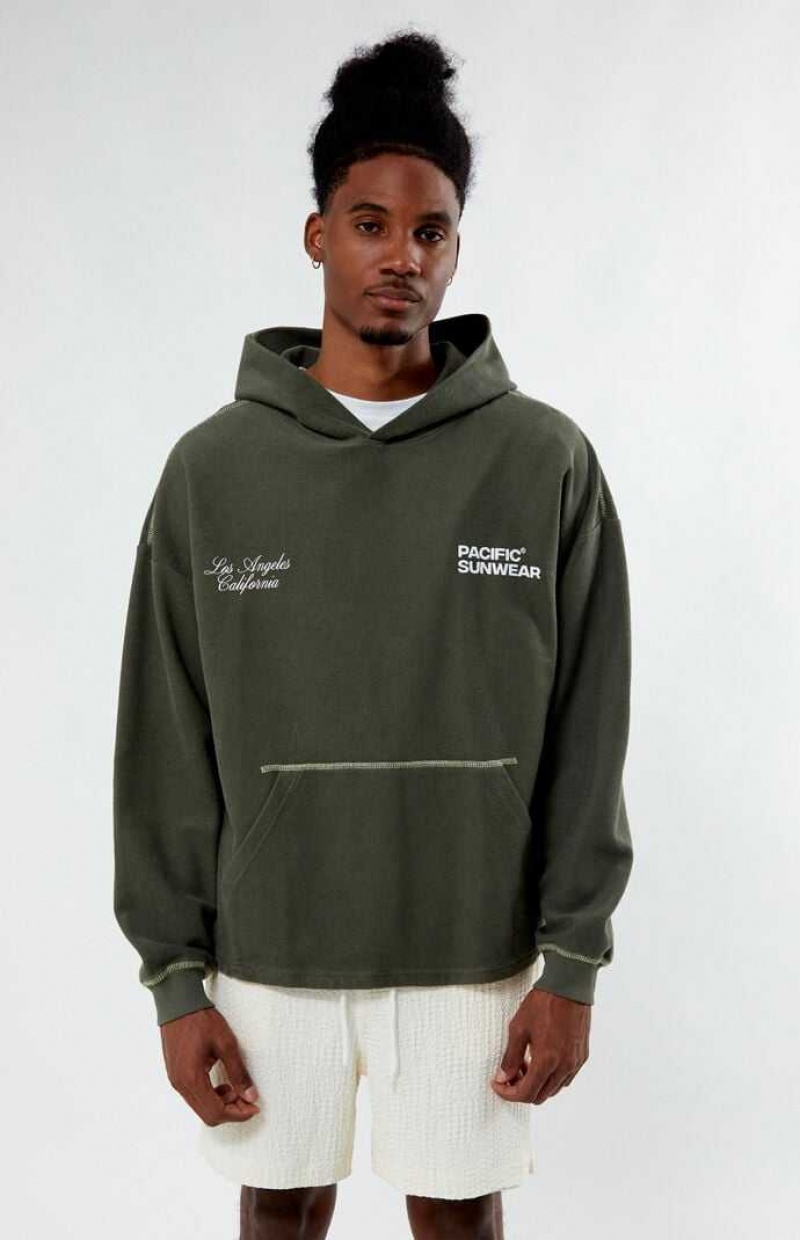 Sweat a Capuche PacSun Pacific Sunwear Alley Homme Vert Olive | 321804CAW