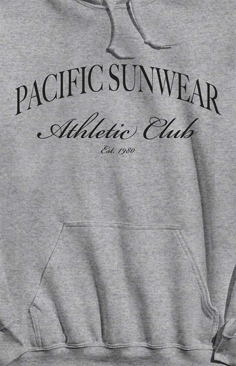 Sweat a Capuche PacSun Pacific Sunwear Athlétiques Club Homme Grise | 130462UCT