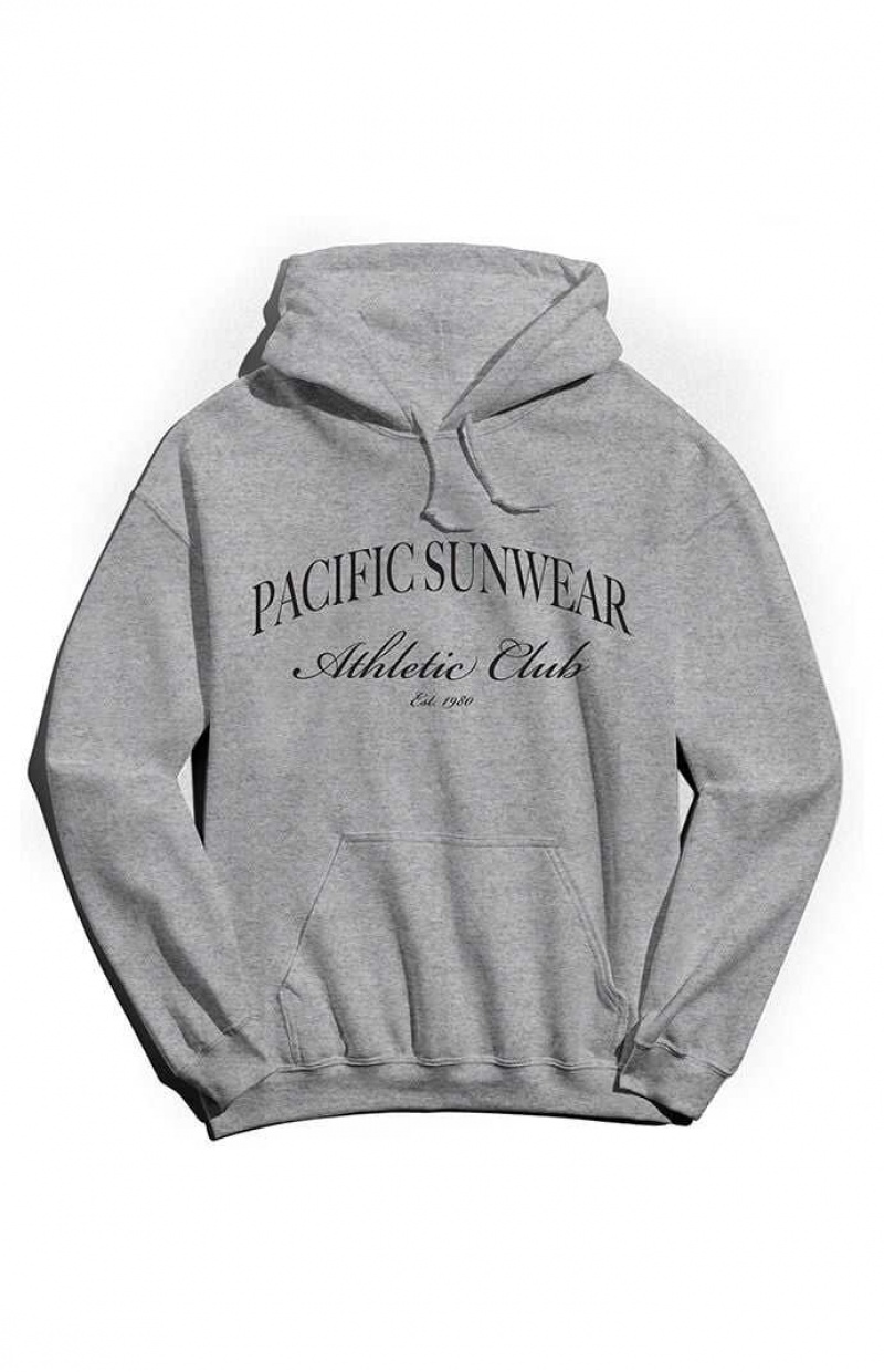 Sweat a Capuche PacSun Pacific Sunwear Athlétiques Club Homme Grise | 130462UCT