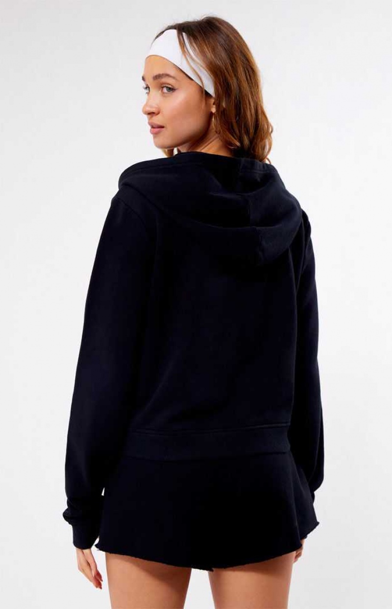 Sweat a Capuche PacSun Pacific Sunwear Full Zip Femme Noir | 613720WRZ