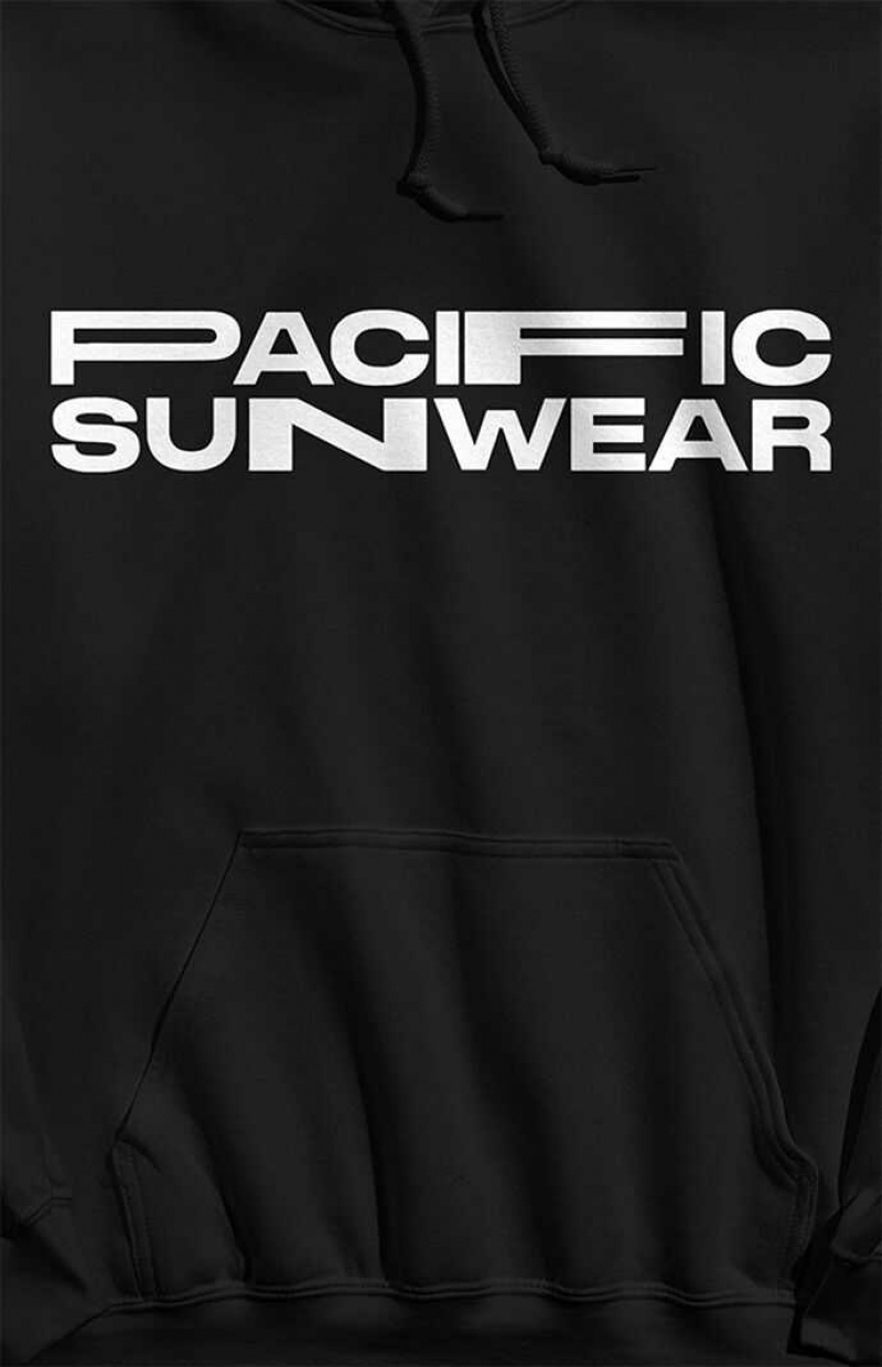 Sweat a Capuche PacSun Pacific Sunwear Stretch Logo Homme Noir | 239864IZQ