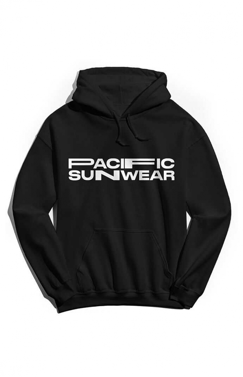 Sweat a Capuche PacSun Pacific Sunwear Stretch Logo Homme Noir | 239864IZQ