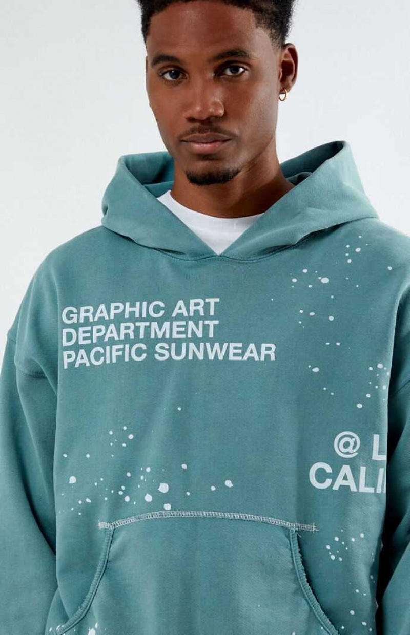 Sweat a Capuche PacSun Pacific Sunwear Terrain Homme Vert | 075328XMV