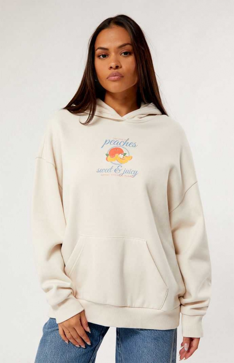 Sweat a Capuche PacSun Peaches Femme Marron | 094586LSF