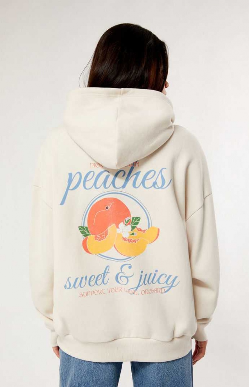 Sweat a Capuche PacSun Peaches Femme Marron | 094586LSF