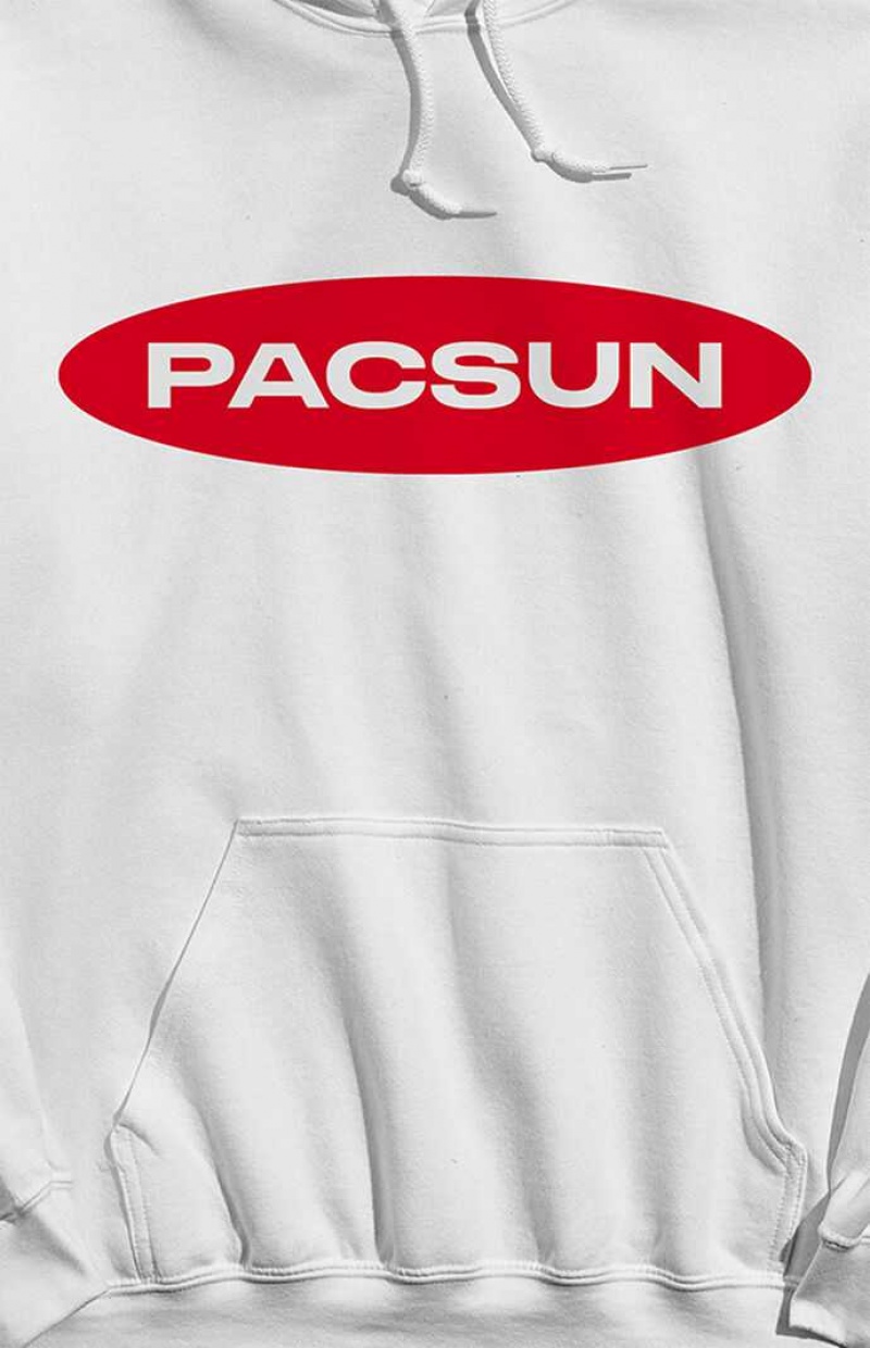 Sweat a Capuche PacSun Red Eclipse Homme Blanche | 938150SHM