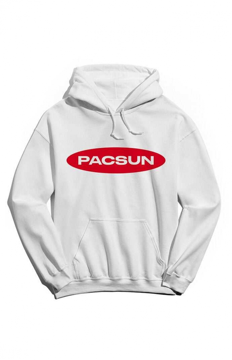 Sweat a Capuche PacSun Red Eclipse Homme Blanche | 938150SHM