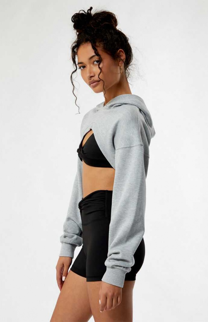 Sweat a Capuche PacSun Shrug Femme Grise | 452386ALT