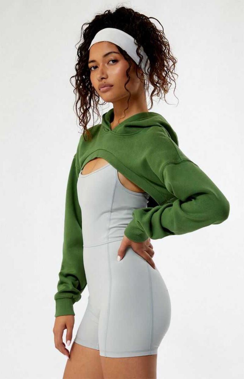 Sweat a Capuche PacSun Shrug Femme Vert | 521903KCI